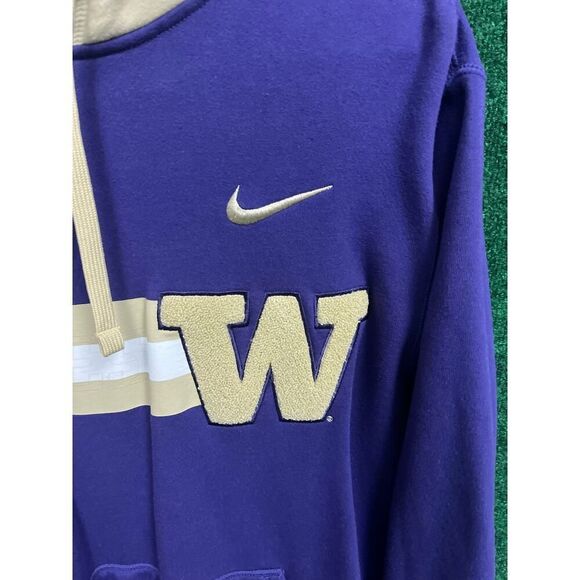 Y2K Nike University Washington Purple & Gold Medium Hoodie Sweatshirt Unisex - Picture 2 of 8
